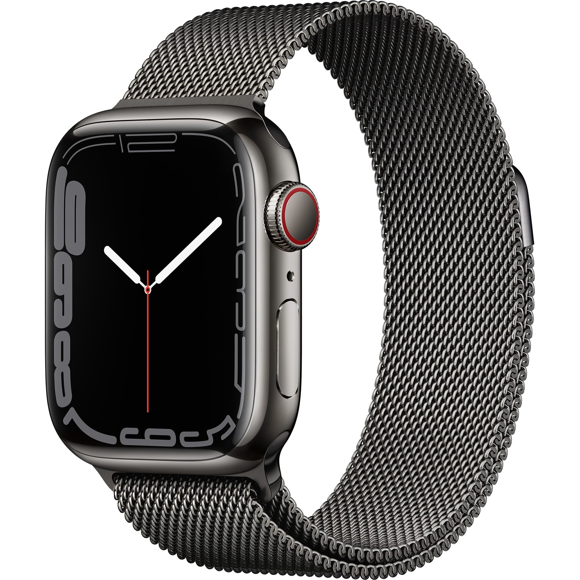 Ceas Smartwatch Apple Watch Series 7, GPS + Cellular, 41mm Graphite Stainless Steel Case, Graphite Milanese Loop