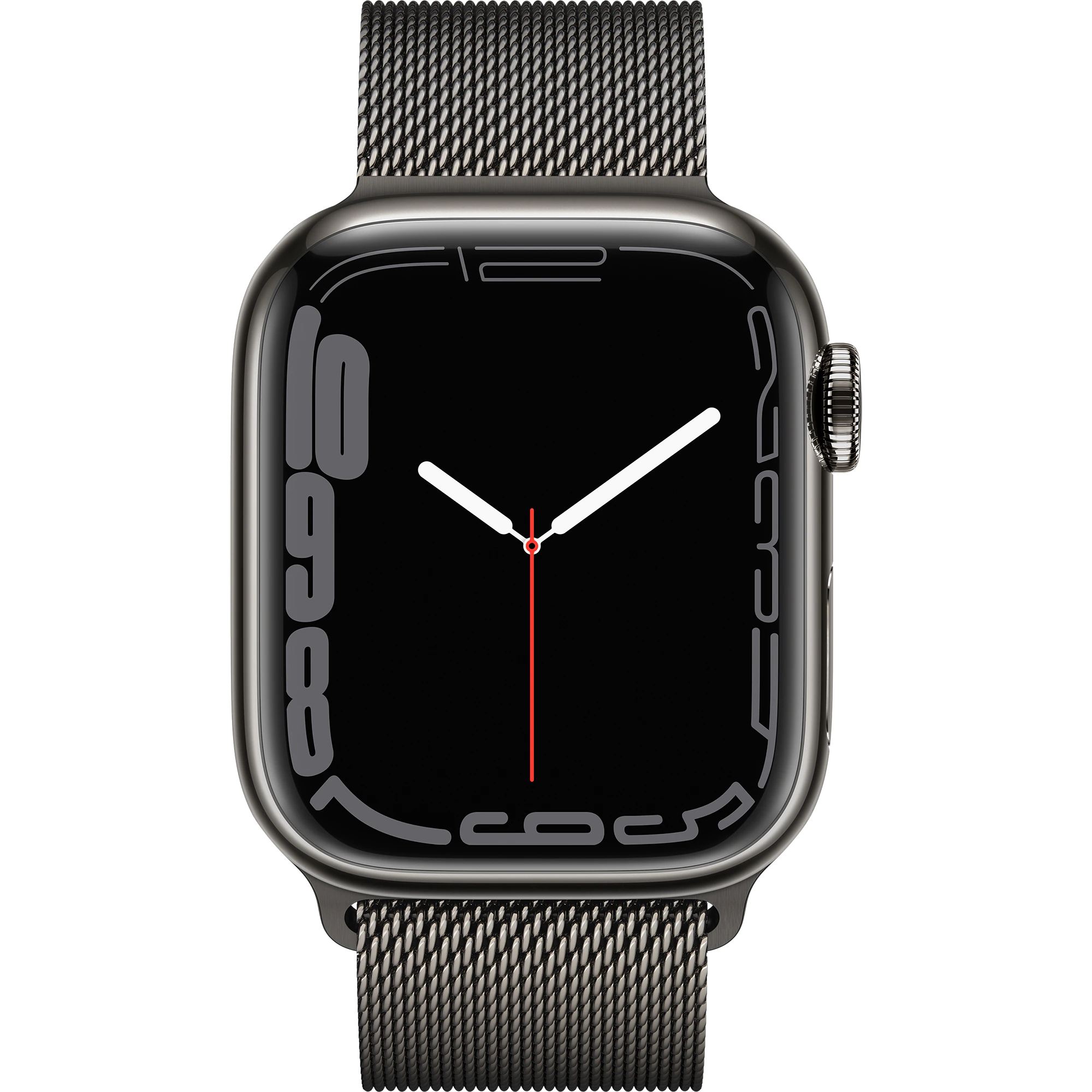 Ceas Smartwatch Apple Watch Series 7, GPS + Cellular, 41mm Graphite Stainless Steel Case, Graphite Milanese Loop