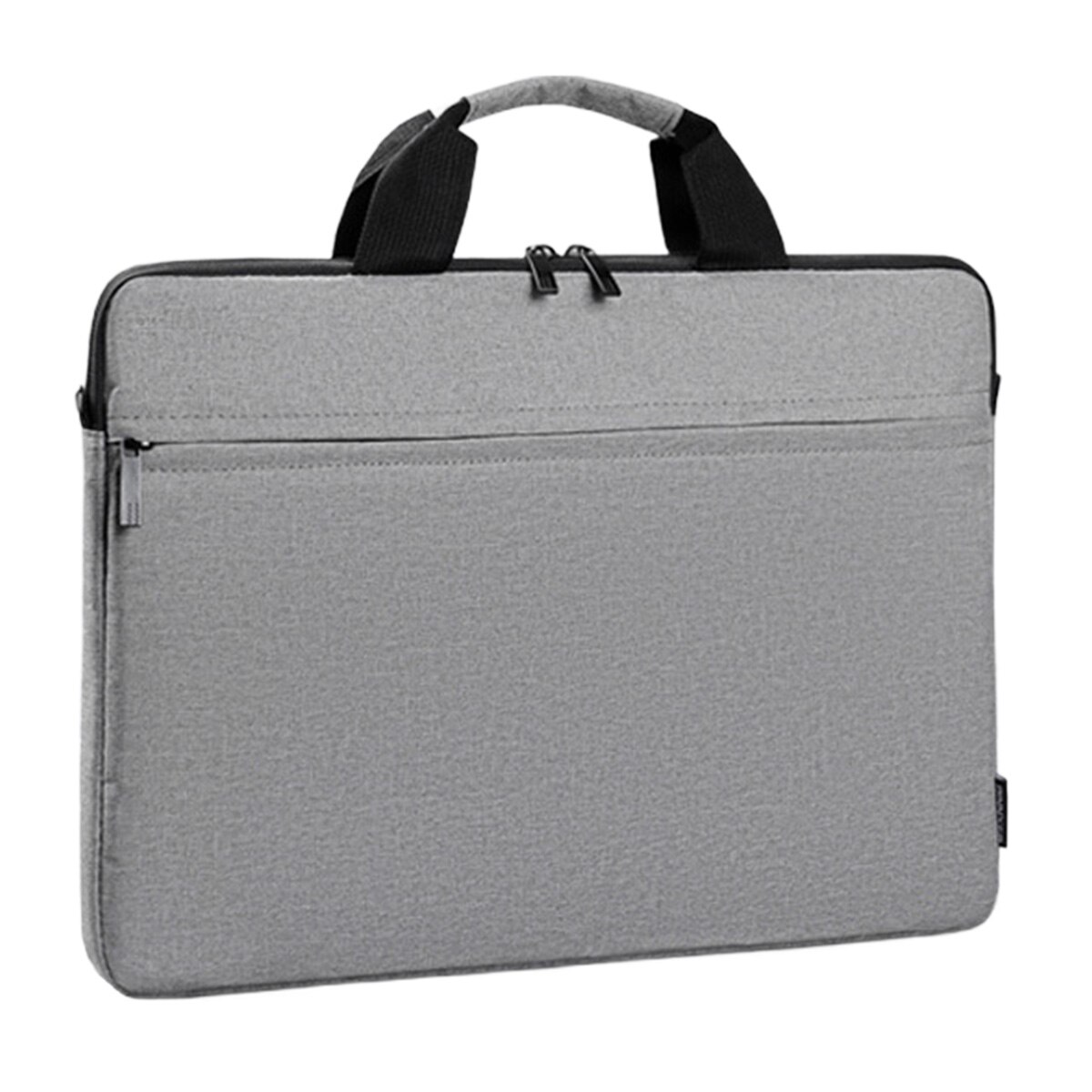 Servieta pentru laptop din Oxford cu bretea de umar si maner, rezistenta la apa, gri, 37 x 27 x 2 cm