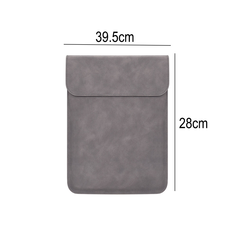 Husa laptop 14.1-15.4 inch, piele PU, rezistenta la apa si uzura, negru