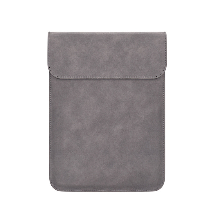 Husa laptop 14.1-15.4 inch, piele PU, rezistenta la apa si uzura, negru