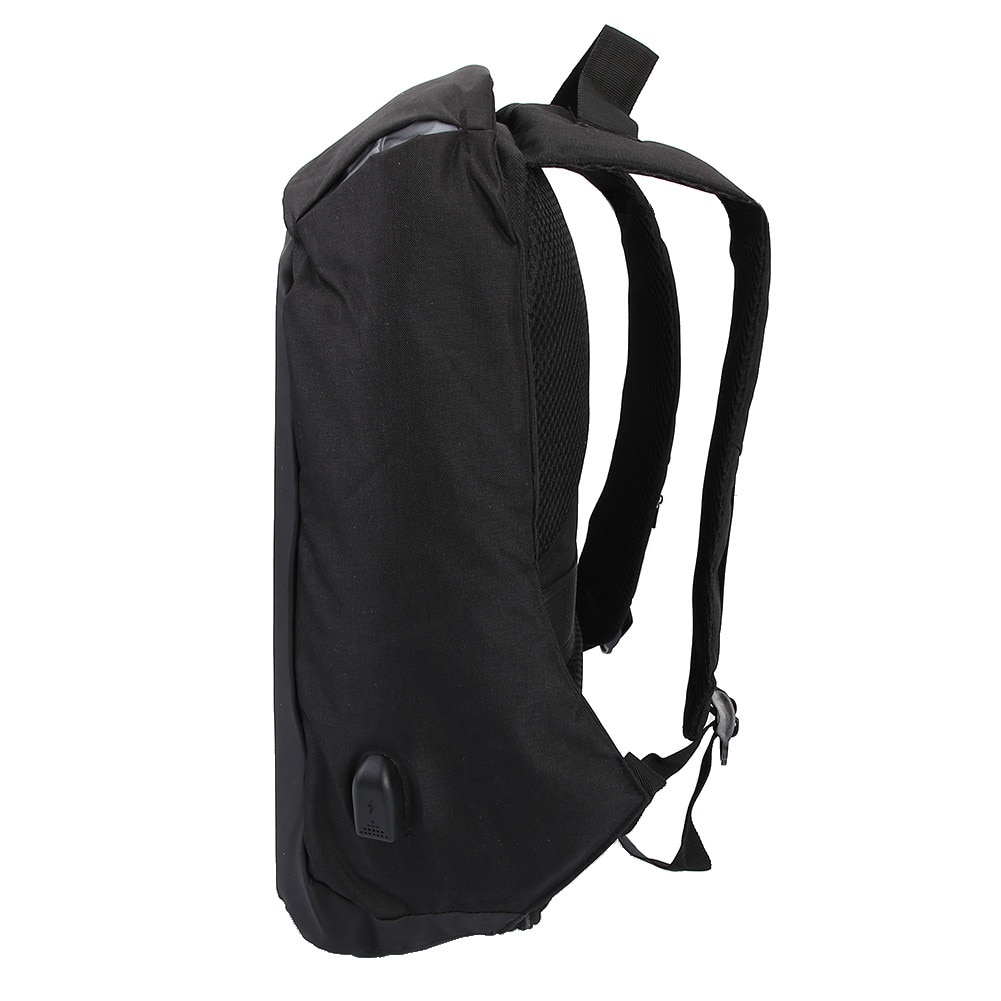 Rucsac laptop 40L cu port USB solar si protectie antifurt negru