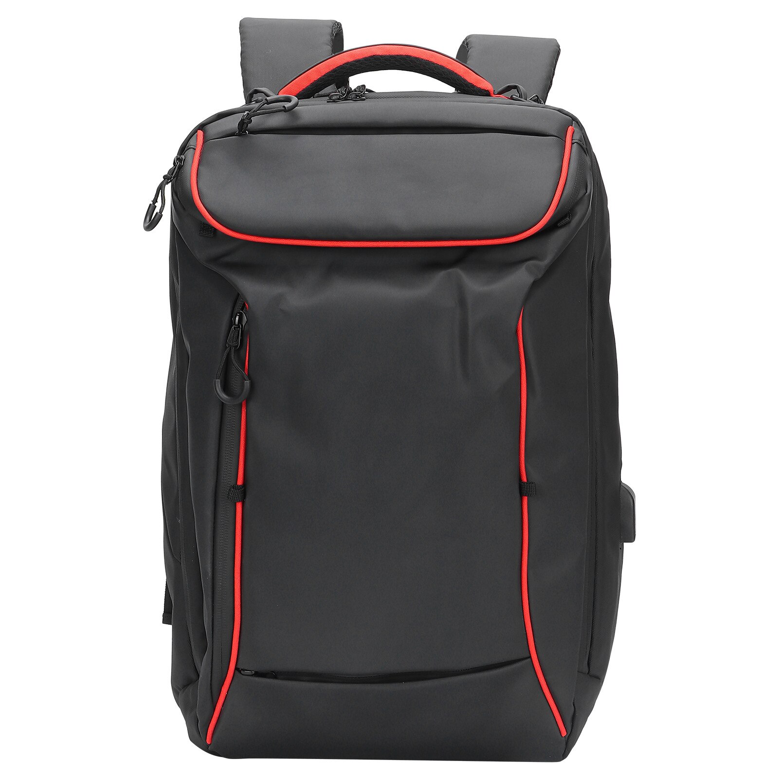 Rucsac laptop rezistent la apa, anti-furt, cu port USB, negru, 30x45x15cm