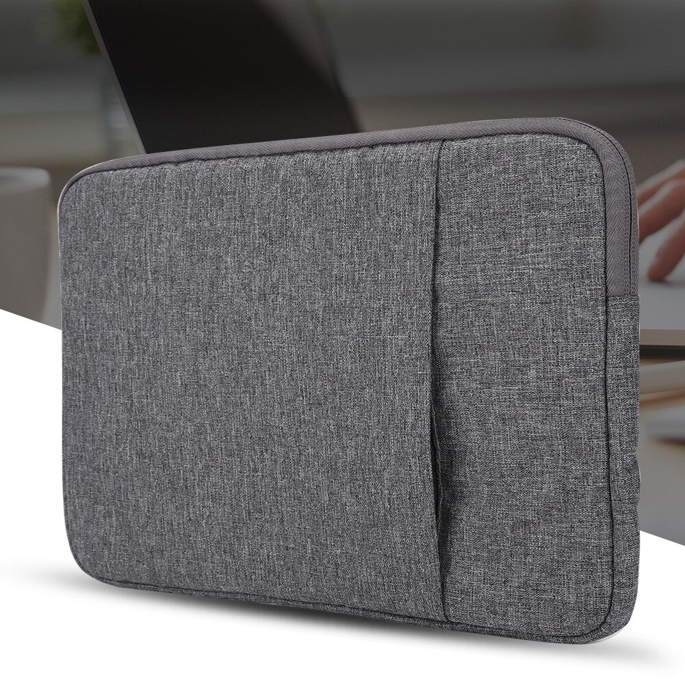 Geanta laptop business Peysaitr, nylon, 11 inch, gri inchis, structura cu doua straturi