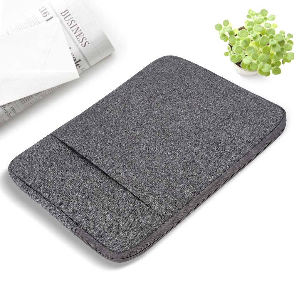 Geanta laptop business Peysaitr, nylon, 11 inch, gri inchis, structura cu doua straturi