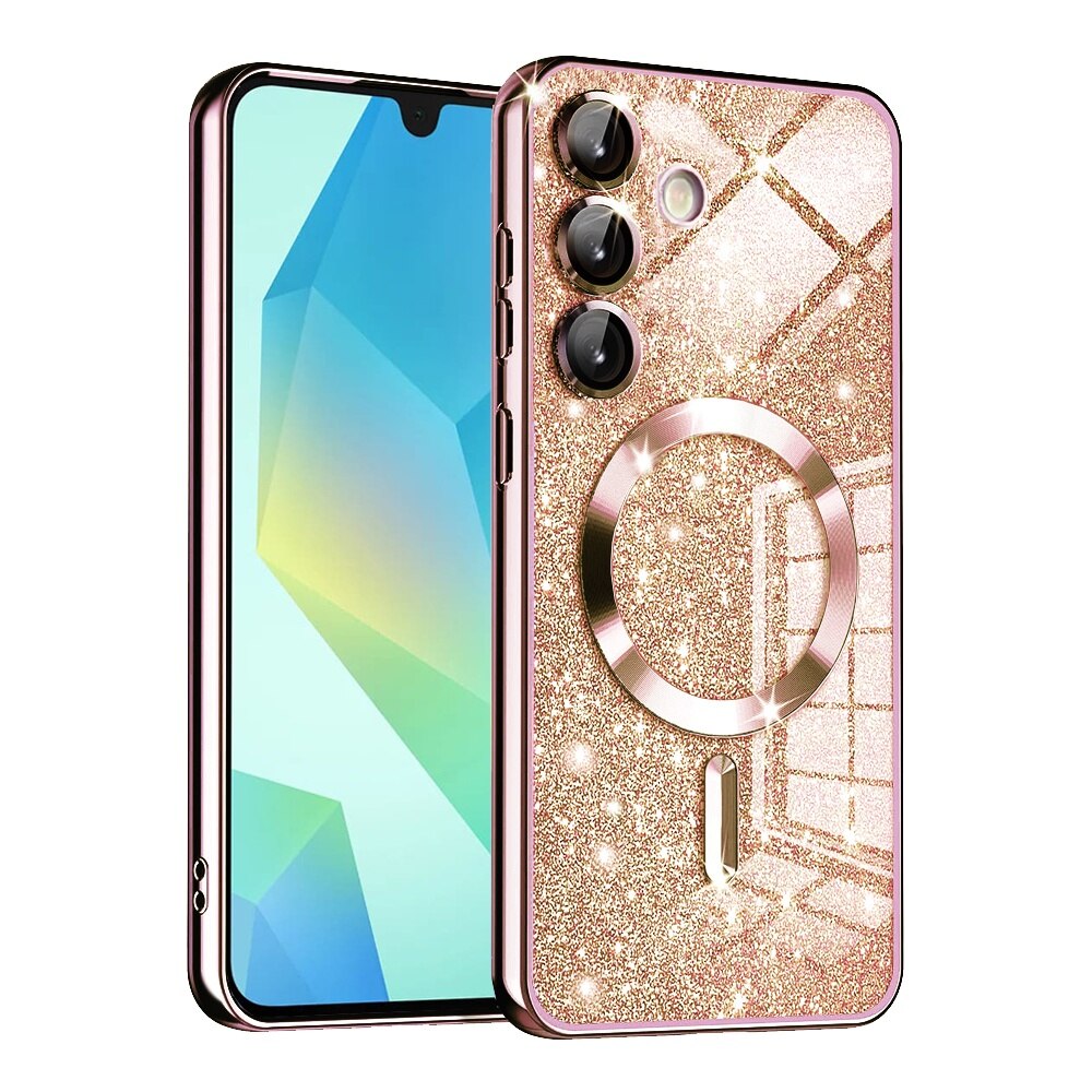Husa pentru Samsung Galaxy A16 4G / A16 5G - Techsuit Luxury Glitter MagSafe - Rose Gold