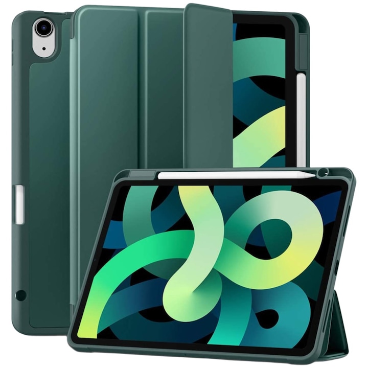 Husa de protectie pentru tableta Fokelyi, compatibila universal, cu suport pentru creion, din silicon, design subtire, pentru iPad Pro, mini6, Air5/4