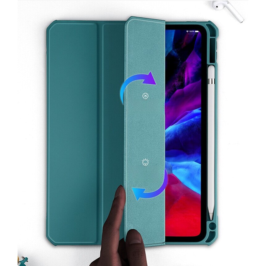 Husa de protectie pentru tableta Fokelyi, compatibila universal, cu suport pentru creion, din silicon, design subtire, pentru iPad Pro, mini6, Air5/4