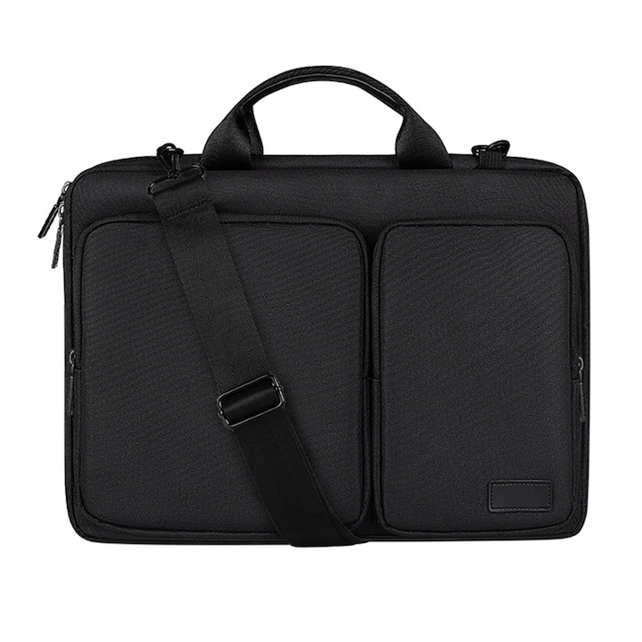 Geanta de umar pentru laptop, 15.6 inch, negru, Pentru Macbook Pro 16 Inch