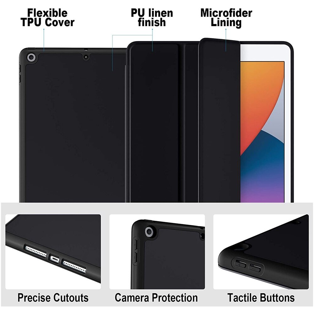 Husa pentru iPad Mini 6 (8.3 inch) cu suport pentru creion, Fokelyi, material TPU, functie auto sleep/wake