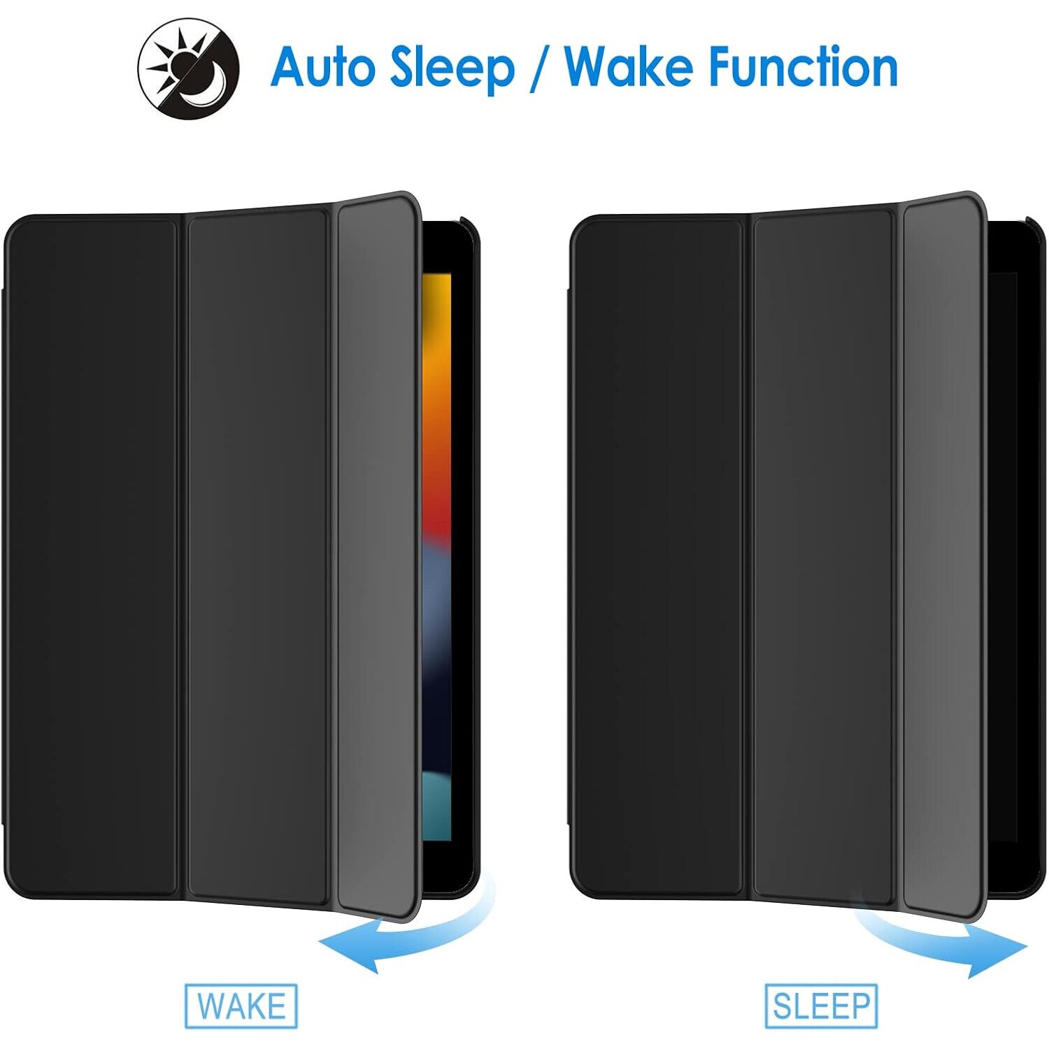 Husa tableta Zeaicos pentru iPad 10.2 inch, auto wake/sleep, 2021/2020/2019, multicolor