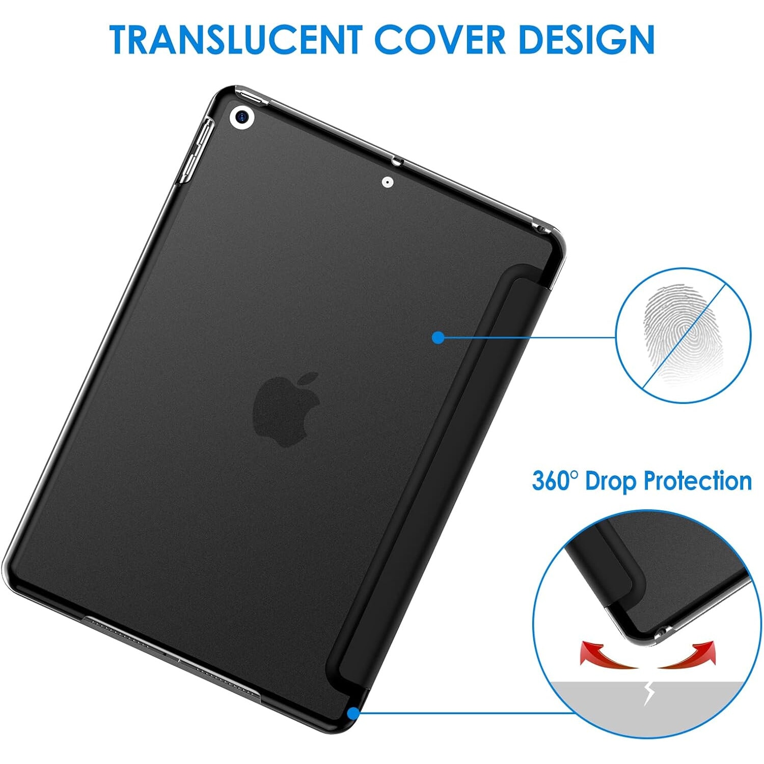 Husa tableta Zeaicos pentru iPad 10.2 inch, auto wake/sleep, 2021/2020/2019, multicolor