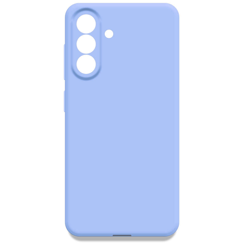Husa pentru Samsung Galaxy A57 5G, Color Shield, Interior de catifea, Suprafata aderenta, Protectie antisoc, Margini ridicate, Regular Fit, Silicon, Albastru deschis