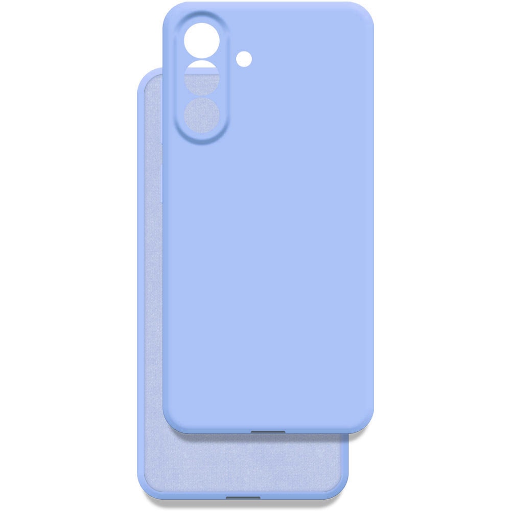 Husa pentru Samsung Galaxy A57 5G, Color Shield, Interior de catifea, Suprafata aderenta, Protectie antisoc, Margini ridicate, Regular Fit, Silicon, Albastru deschis