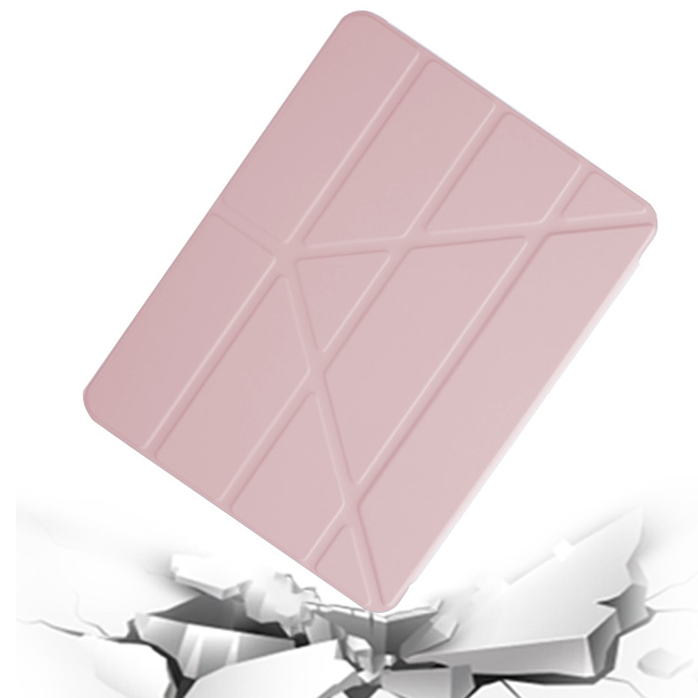 Carcasa protectoare pentru iPad Mini 6 (8.3 inch) cu suport pentru stilou, TPU, roz deschis, unghiuri de vizionare multiple
