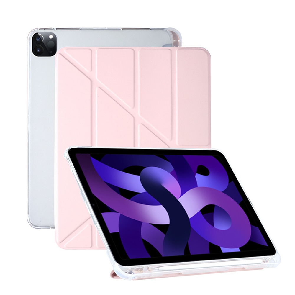 Carcasa protectoare pentru iPad Mini 6 (8.3 inch) cu suport pentru stilou, TPU, roz deschis, unghiuri de vizionare multiple