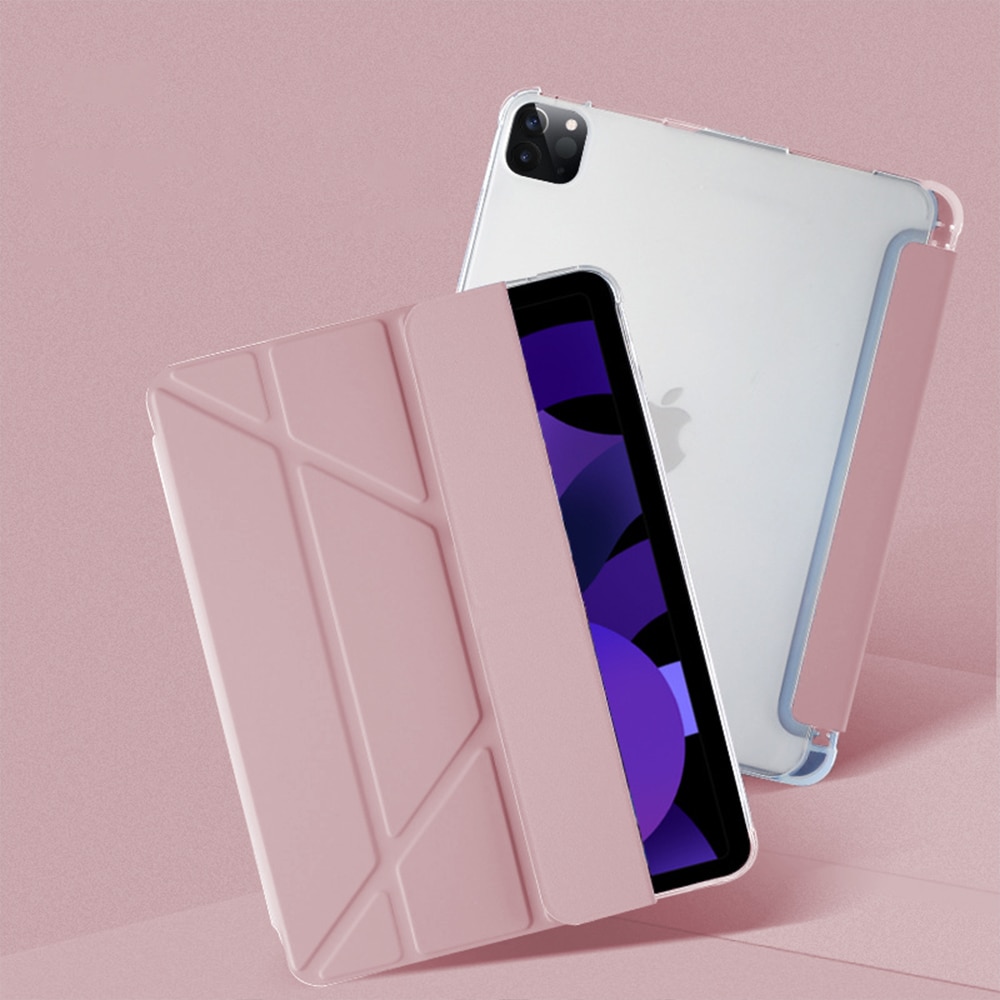 Carcasa protectoare pentru iPad Mini 6 (8.3 inch) cu suport pentru stilou, TPU, roz deschis, unghiuri de vizionare multiple
