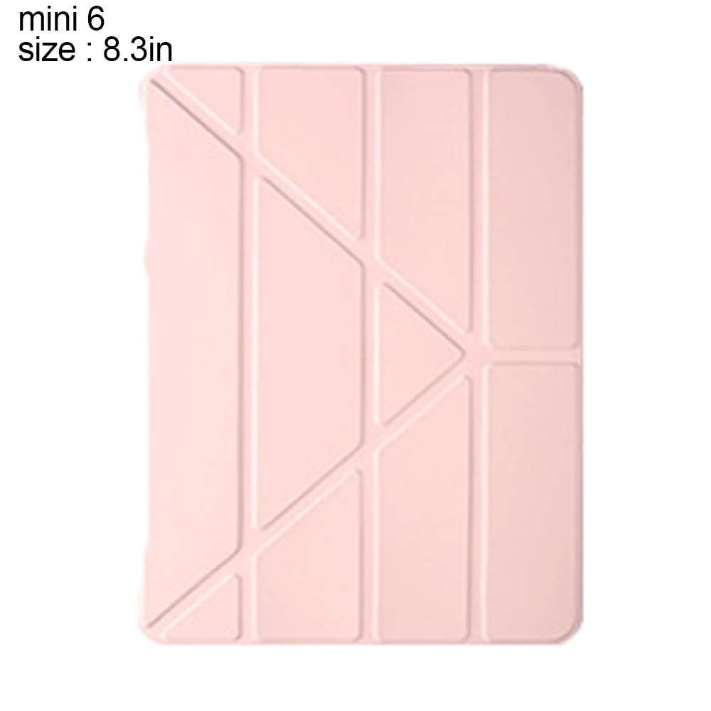 Carcasa protectoare pentru iPad Mini 6 (8.3 inch) cu suport pentru stilou, TPU, roz deschis, unghiuri de vizionare multiple