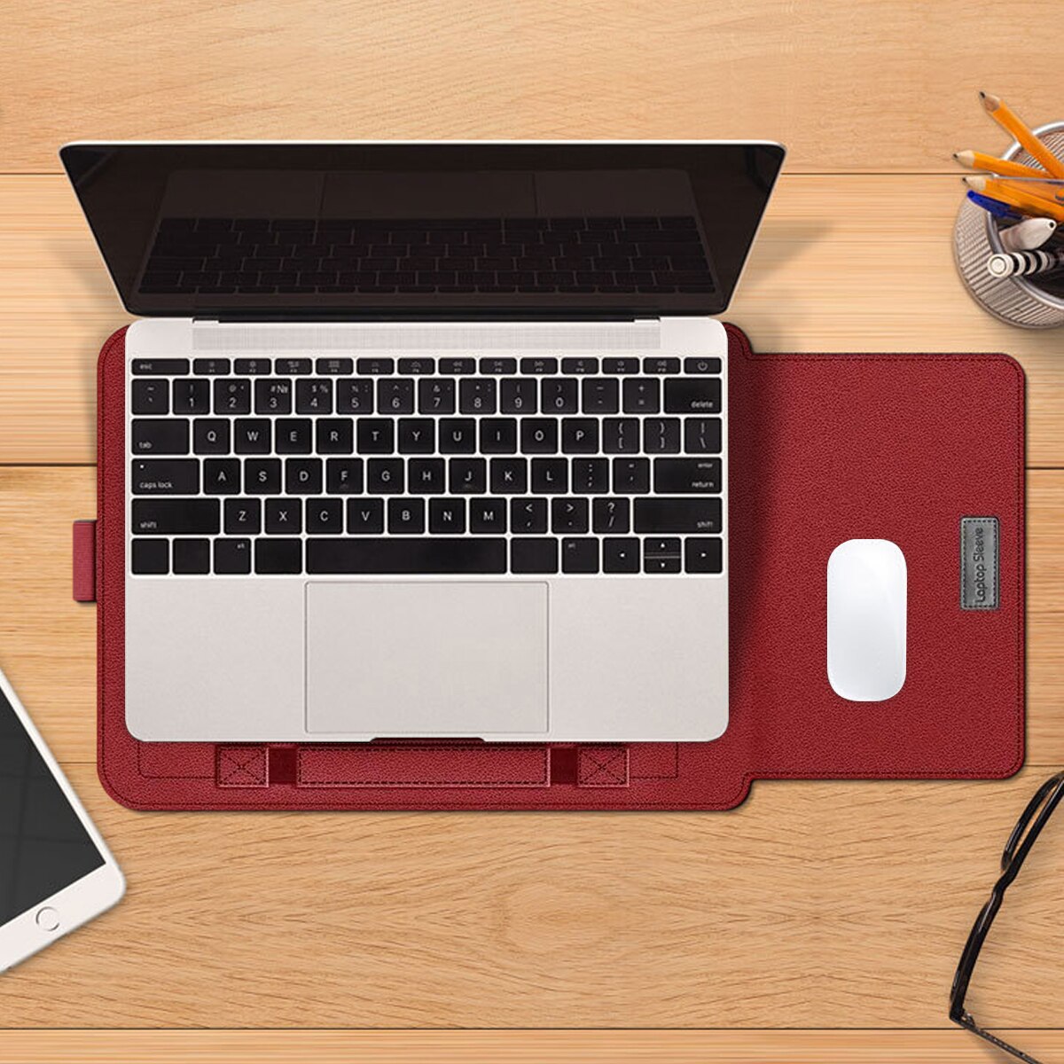Geanta laptop Zeaicos, 14 inch, rosie, compatibila universal, pentru MacBook Pro si Air