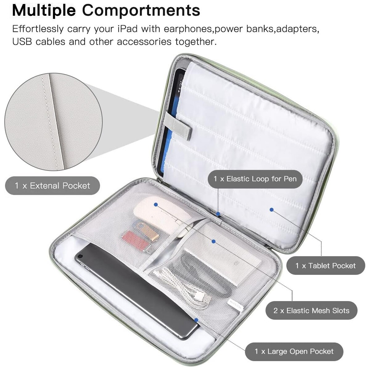 Geanta laptop Zeaicos, impermeabila, 360 protectie, alb, 35x25.5x3cm