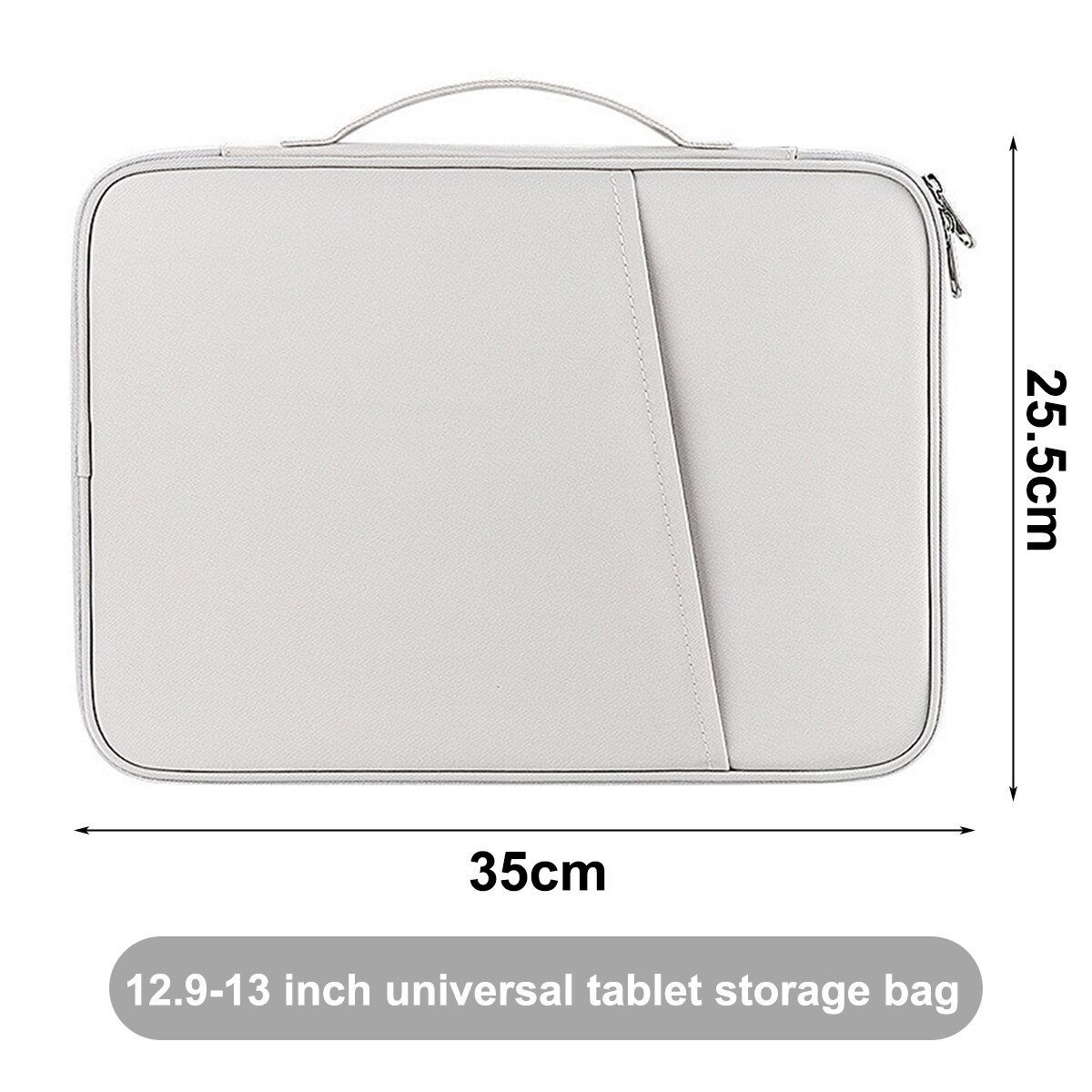Geanta laptop Zeaicos, impermeabila, 360 protectie, alb, 35x25.5x3cm