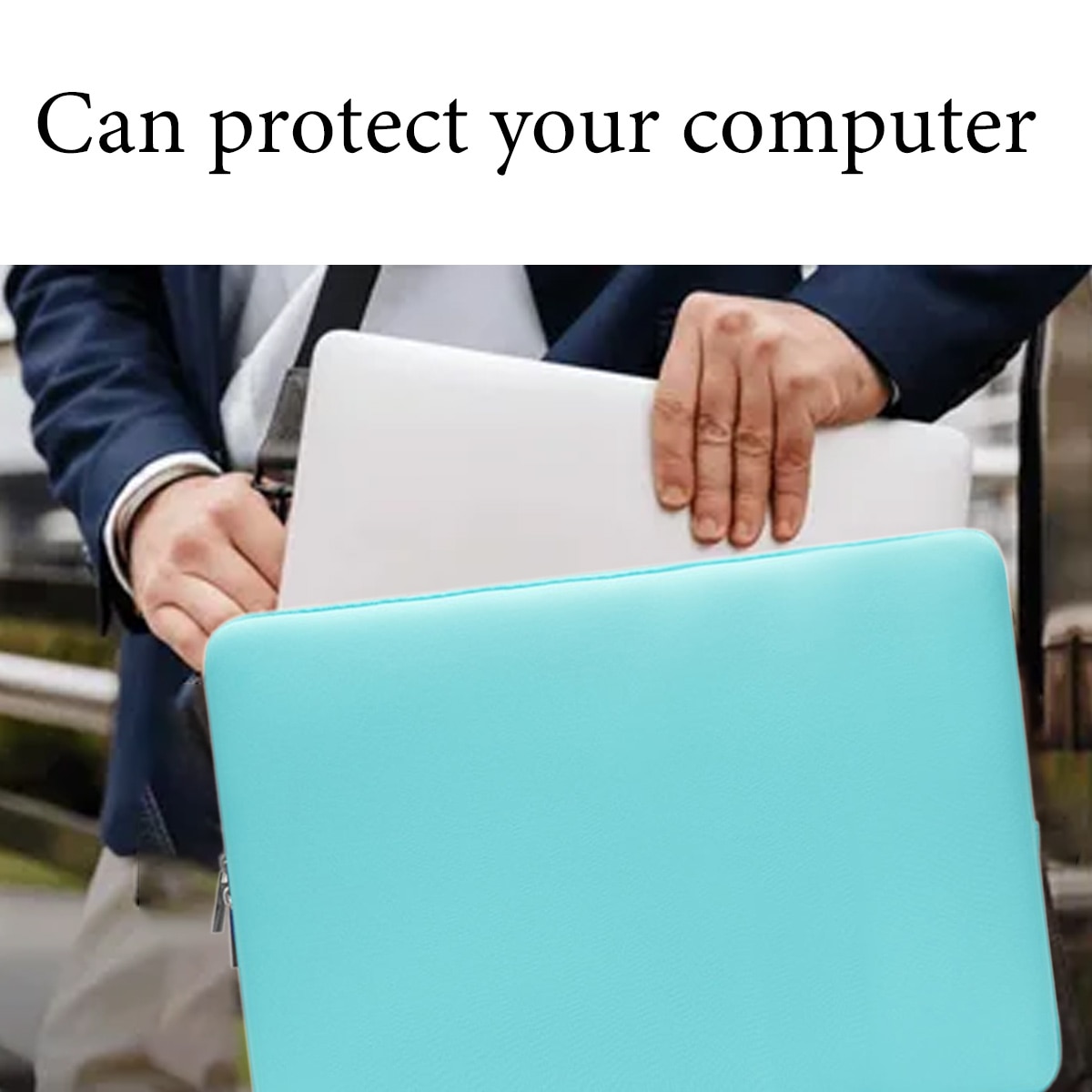 Geanta laptop Zeaicos, 15.6 inch, protectie, power bank, verde menta