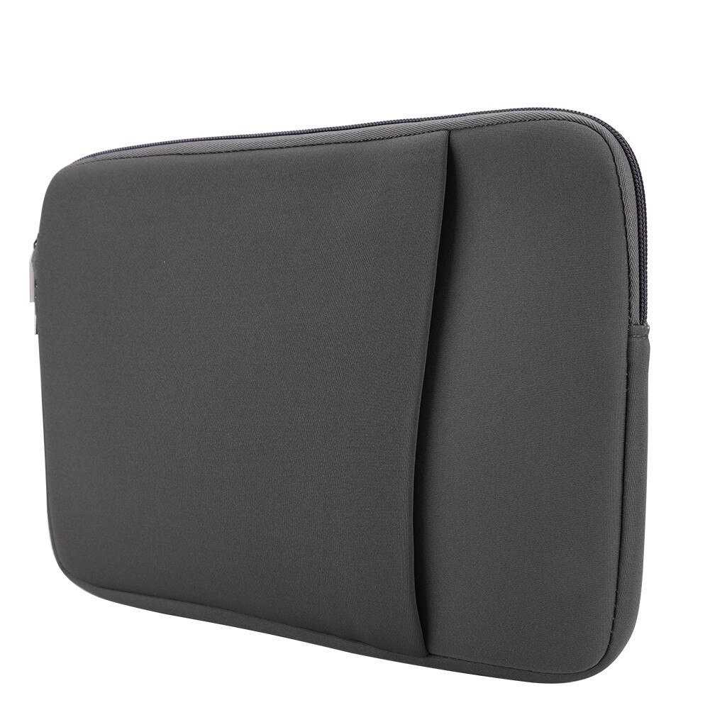 Geanta laptop slim Zeaicos 11 inch, neagra, cu buzunar, material T cloth + spuma de memorie