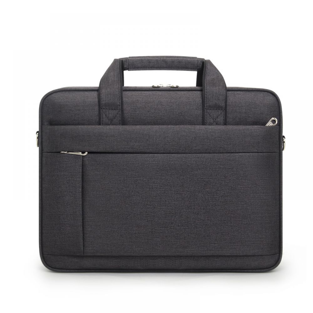 Geanta laptop Zeaicos 15.6 inch, gri, impermeabila, cu multiple compartimente