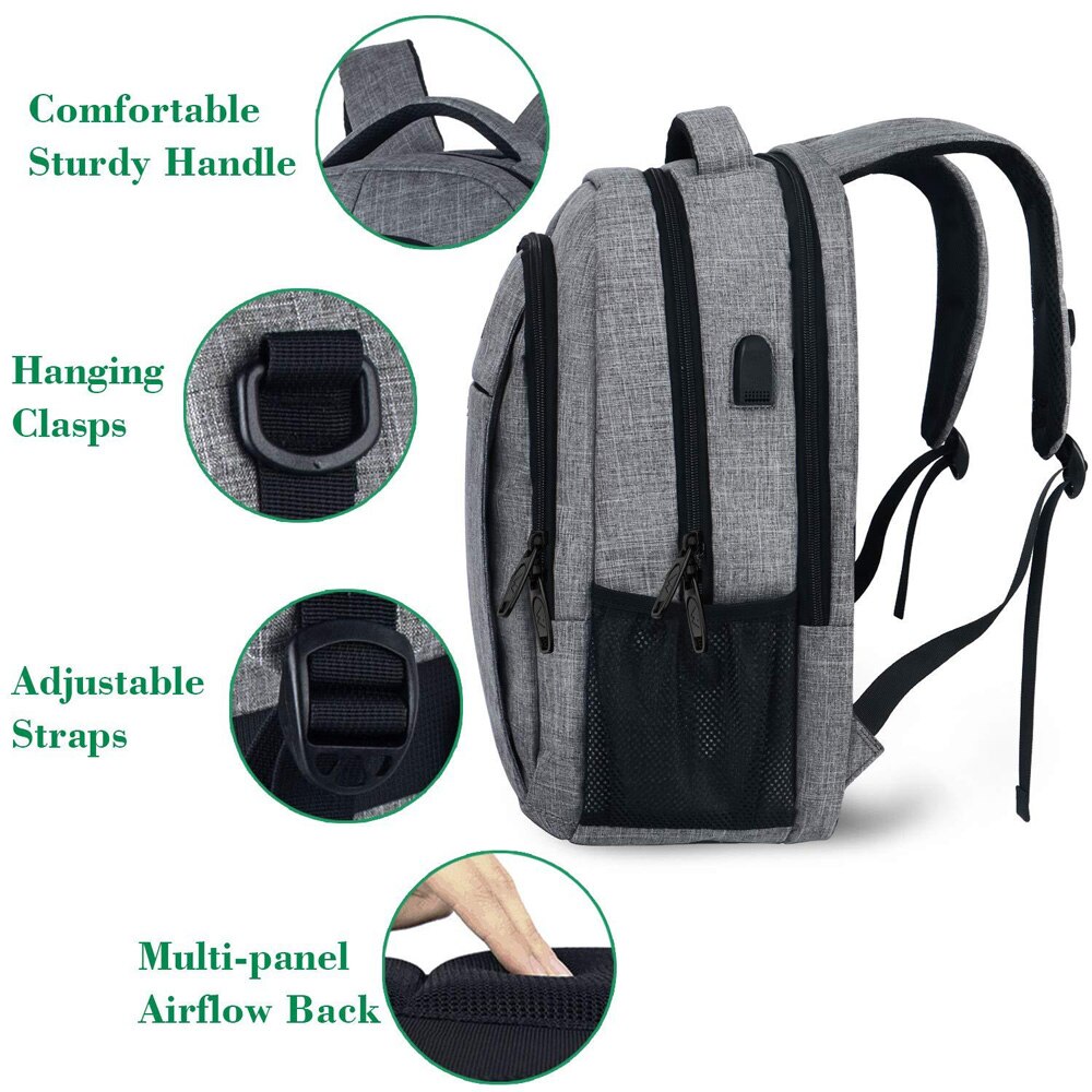 Rucsac Cozevdnt, compartiment pentru laptop 18", gri
