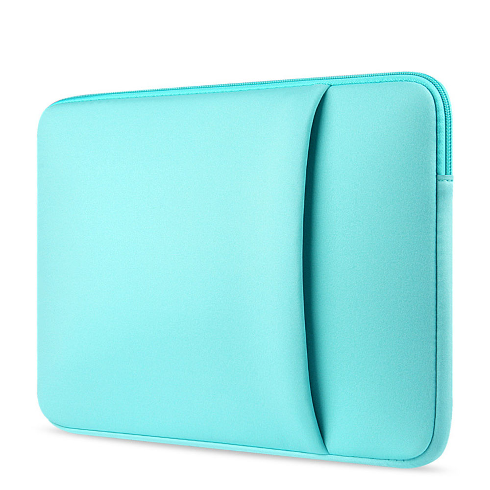 Geanta laptop Cozevdnt, husa de protectie 11 inci, turcoaz, protectie umeri