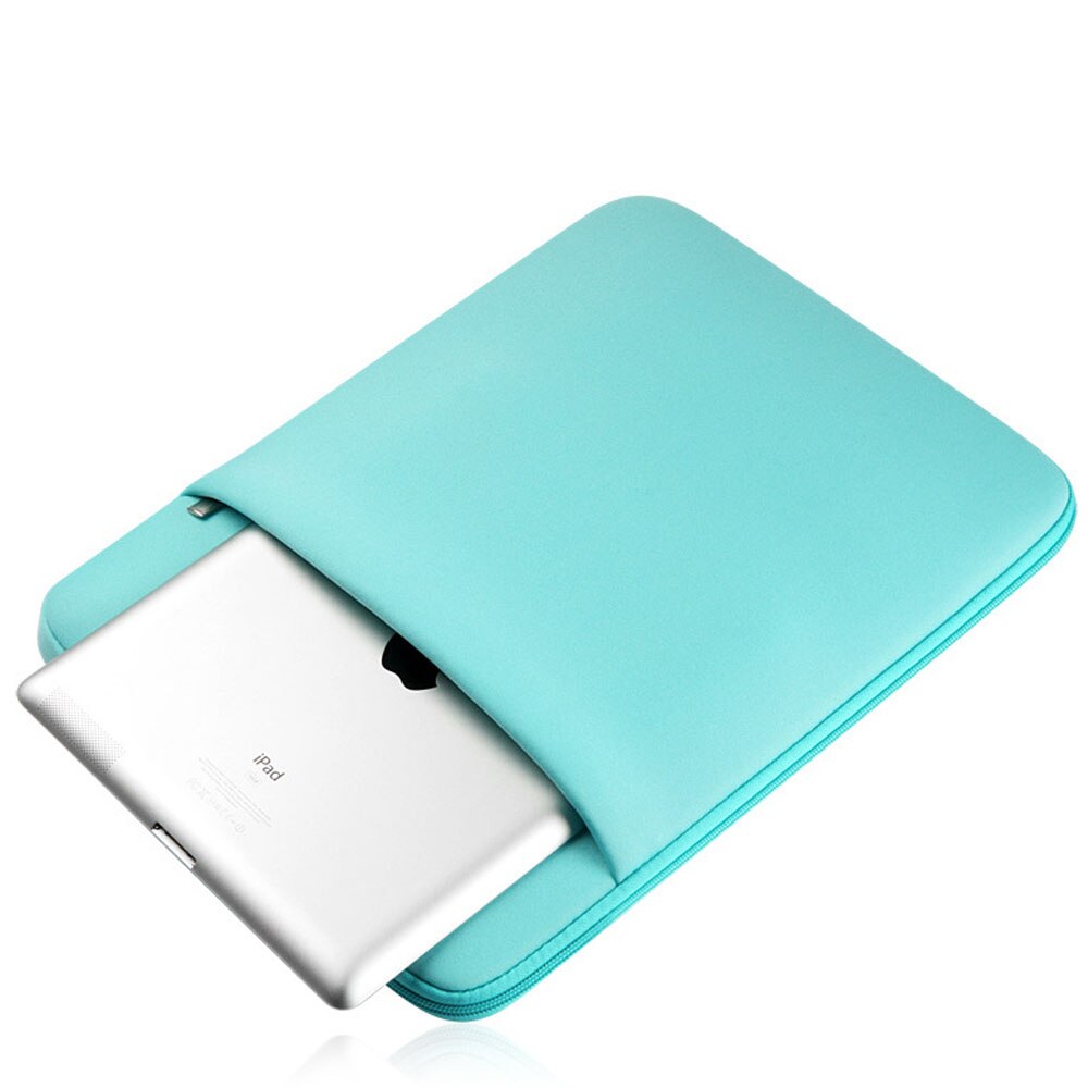 Geanta laptop Cozevdnt, husa de protectie 11 inci, turcoaz, protectie umeri
