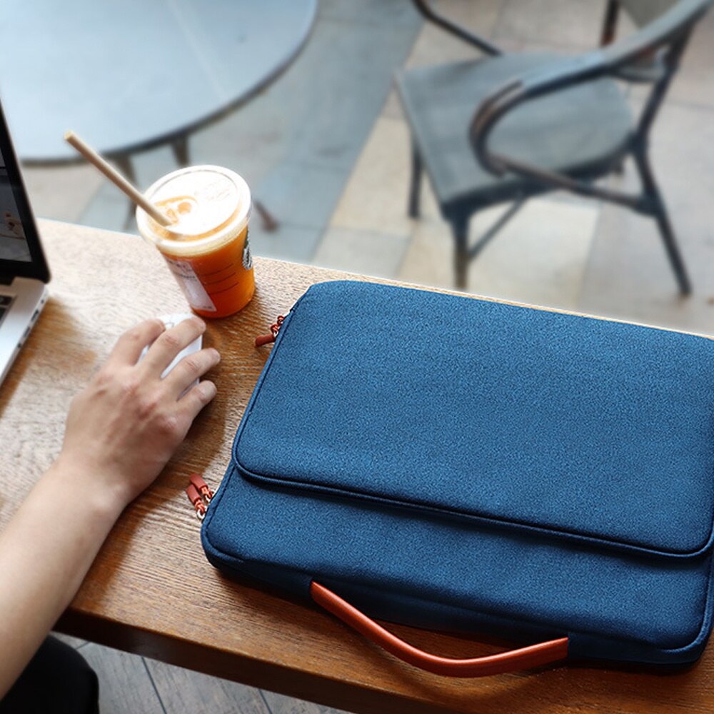Geanta pentru laptop, Cozevdnt, 14.1-15.4", impermeabila, bleumarin, protectie umeri