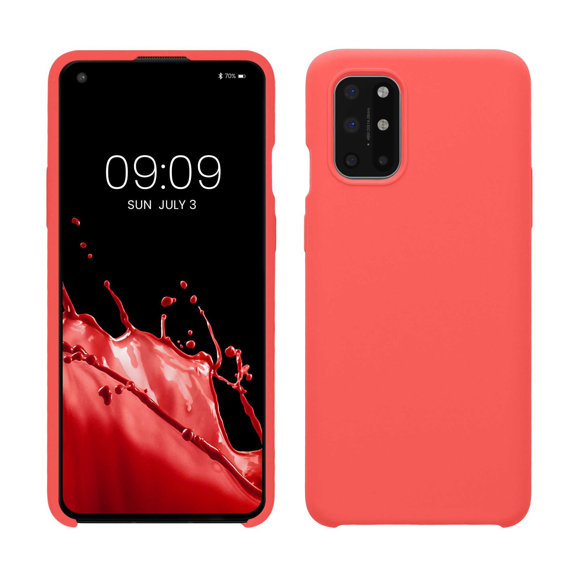 Husa Kwmobile pentru OnePlus 8T, Roz, Silicon, KWM0000123Q026C