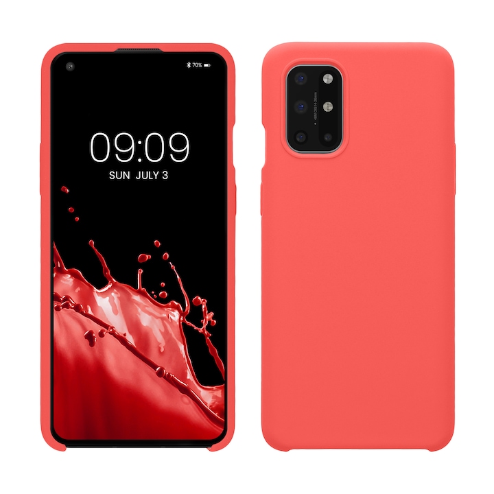 Husa Kwmobile pentru OnePlus 8T, Roz, Silicon, KWM0000123Q026C