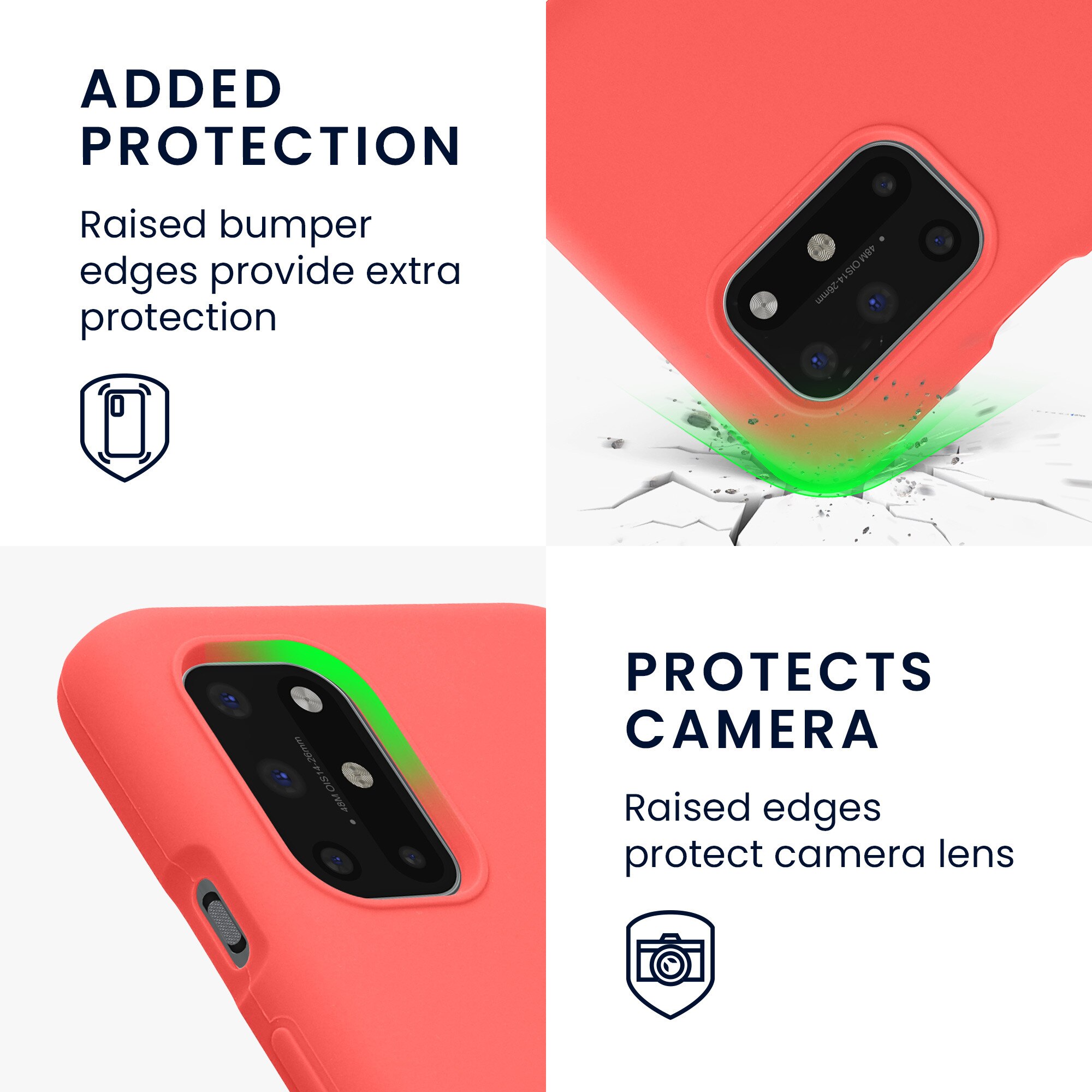 Husa Kwmobile pentru OnePlus 8T, Roz, Silicon, KWM0000123Q026C