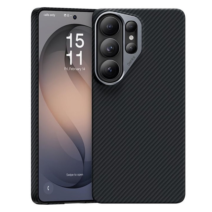 Husa Benks Armor Air 600D Kevlar Magnetic compatibila cu Samsung Galaxy S26 Ultra, Negru
