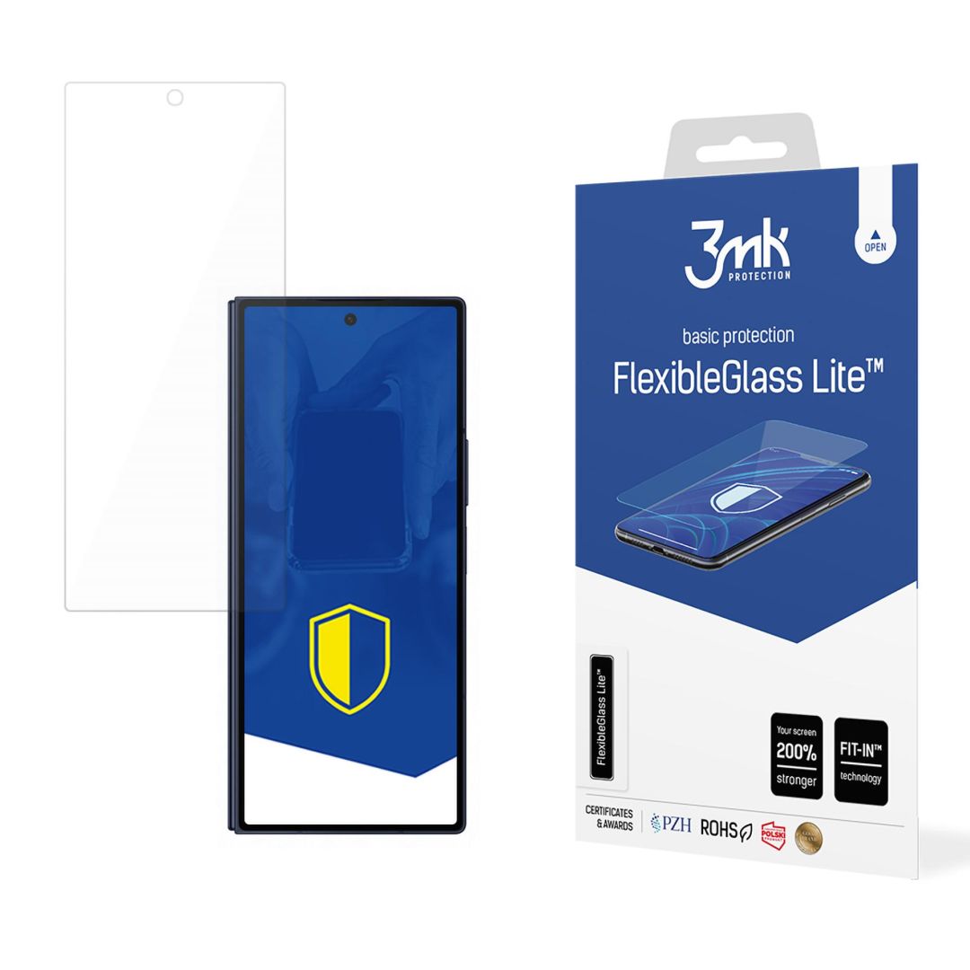 Folie de protectie 3MK FlexibleGlass Lite, ultracompacta 0,16mm, rezistenta 6H, set 1x, pentru samsung galaxy z fold 6