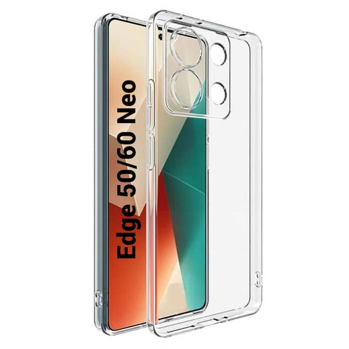 Husa de silicon 2mm pentru Motorola Edge 50 Neo / Edge 60 Neo cu protectie camera transparent