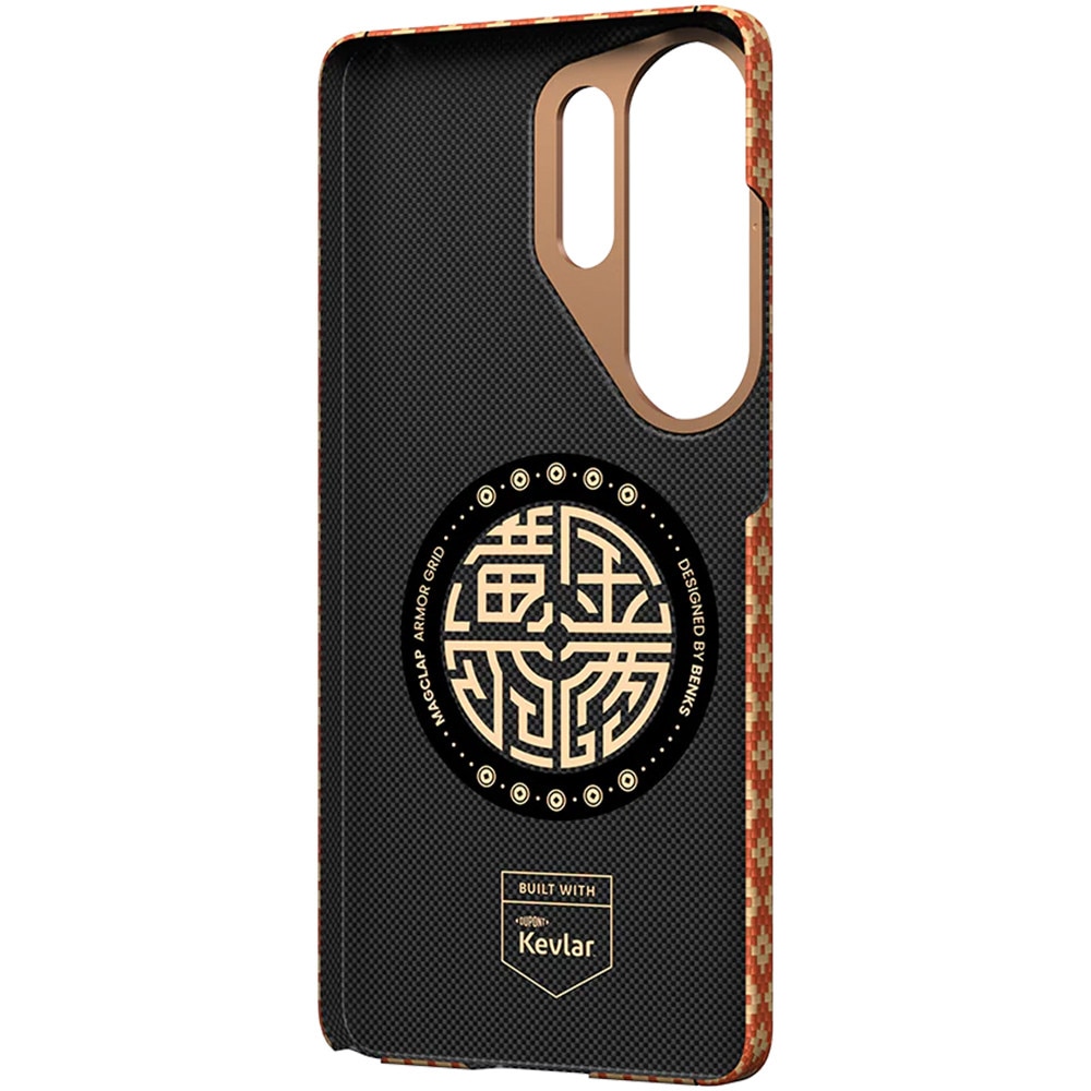 Carcasa Benks Armor Air Armor Grid Kevlar Metal Frame 600D cu MagSafe compatibila cu Samsung Galaxy S26, Portocaliu