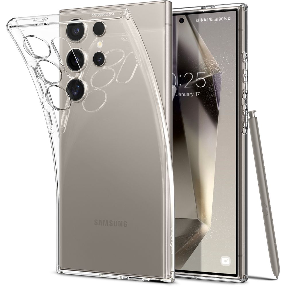 Carcasa Spigen Liquid Crystal compatibila cu Samsung Galaxy S24 Ultra Crystal Clear