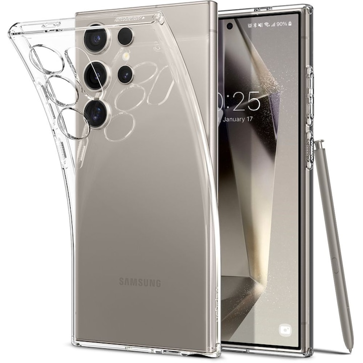 Carcasa Spigen Liquid Crystal compatibila cu Samsung Galaxy S24 Ultra Crystal Clear