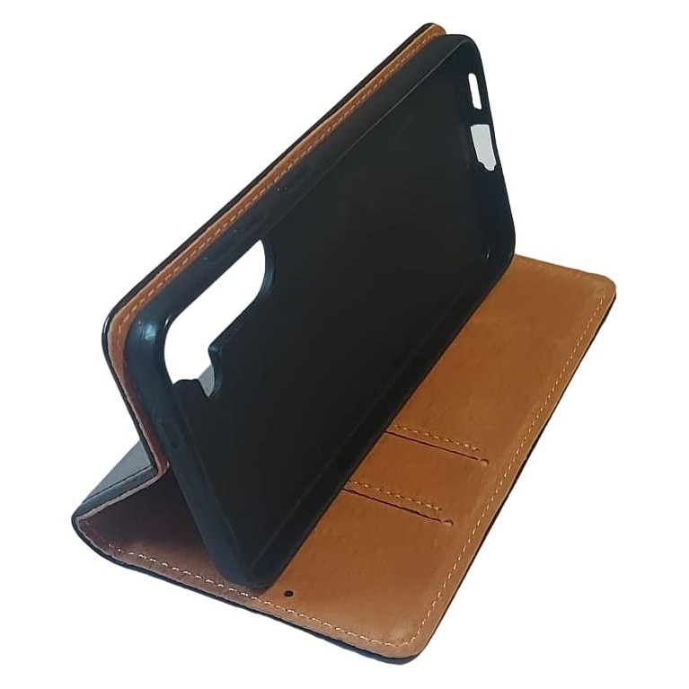 Husa flip Diary Flexy piele naturala neagra pentru Samsung Galaxy A36 5G