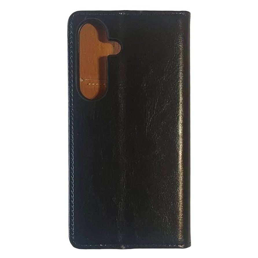 Husa flip Diary Flexy piele naturala neagra pentru Samsung Galaxy A36 5G