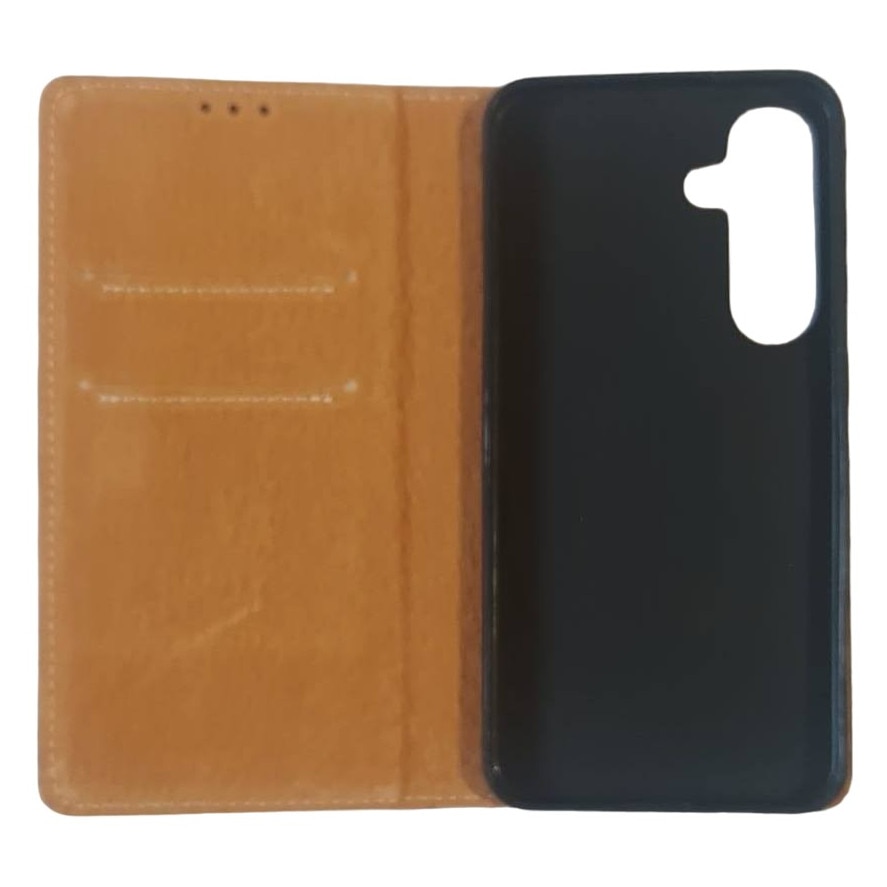 Husa flip Diary Flexy piele naturala neagra pentru Samsung Galaxy A36 5G