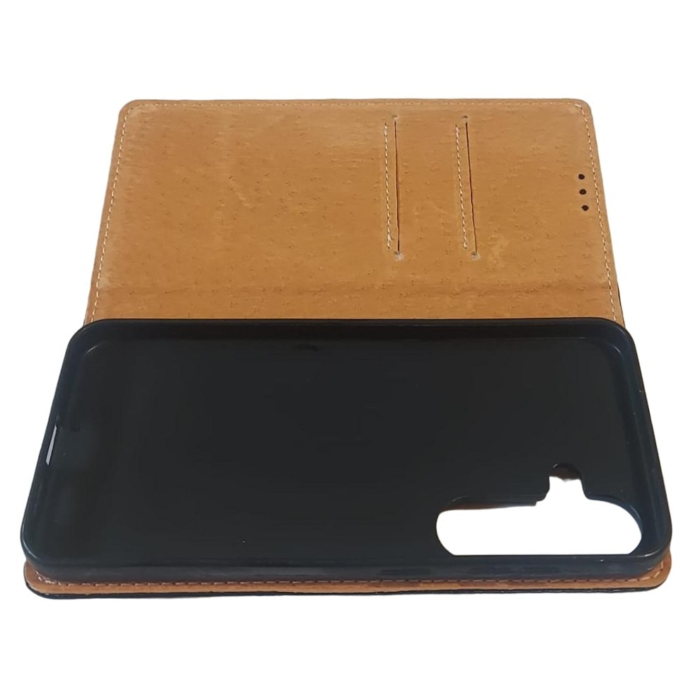 Husa flip Diary Flexy piele naturala neagra pentru Samsung Galaxy A36 5G