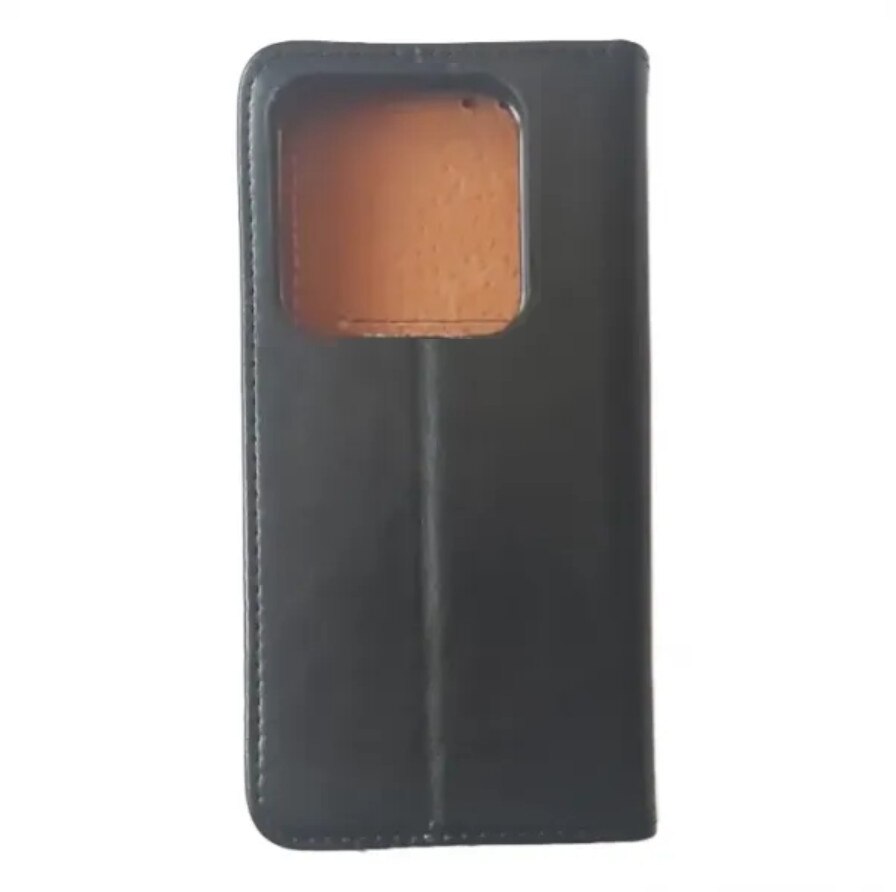 Husa flip Diary Flexy piele naturala neagra pentru Xiaomi 14