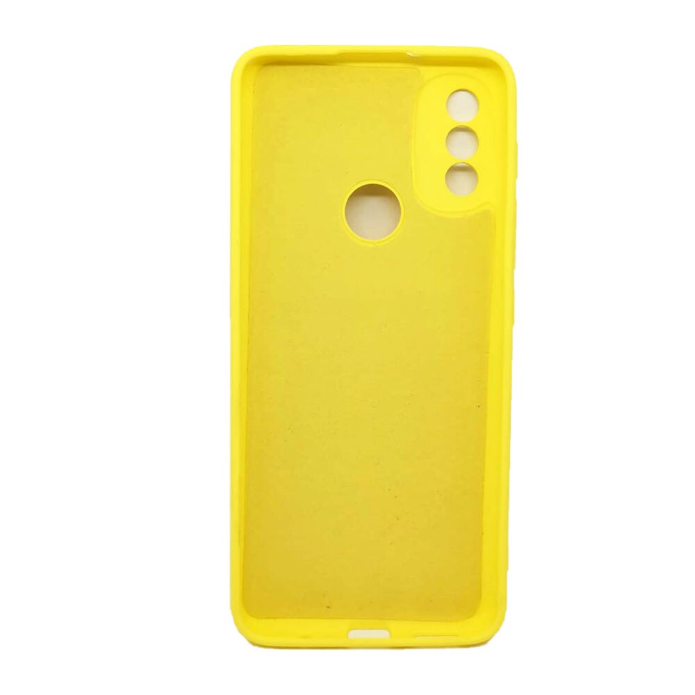 Husa Silicon Jelly G-Tech Liquid, Compatibil cu Motorola Moto E20, Protectie la Camera, din silicon, Microfibra in Interior, Galben