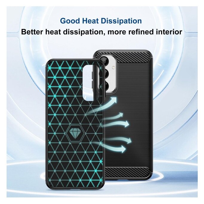 Husa Spate Upzz® Carbon Pro, Compatibila Cu Samsung Galaxy A17 5G, Protectie Perfecta, Silicon, Negru