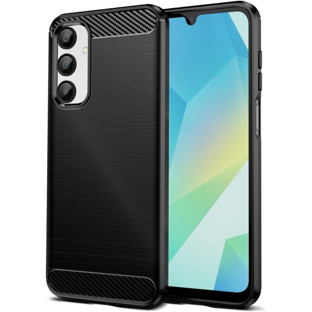 Husa Spate Upzz® Carbon Pro, Compatibila Cu Samsung Galaxy A17 5G, Protectie Perfecta, Silicon, Negru