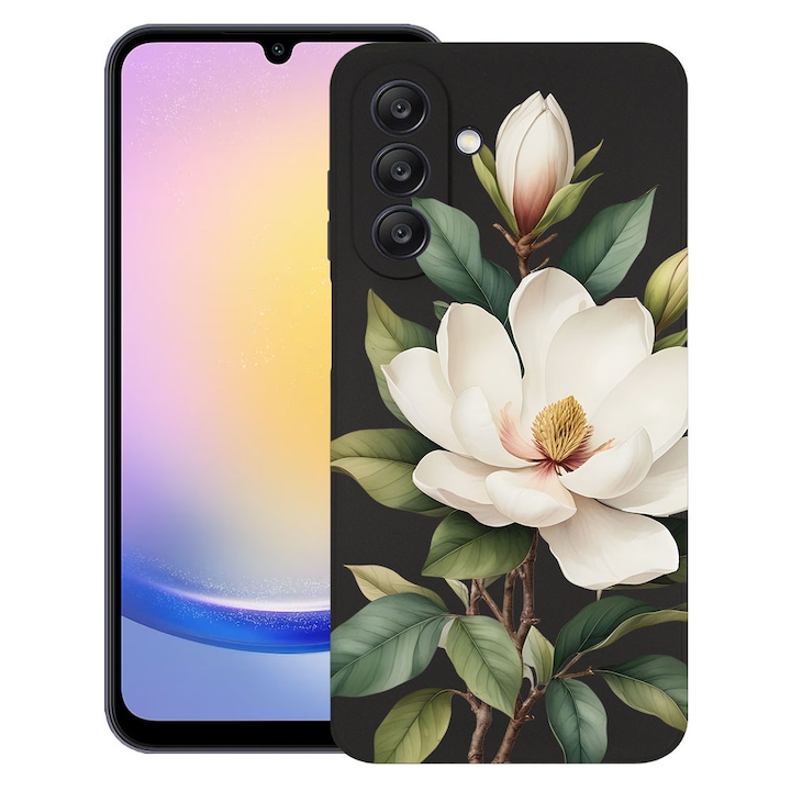 BestCase® Husa TPU Ultra Slim Compatibila cu Samsung Galaxy A57, Floral - White Magnolia, 3128369 B 2052
